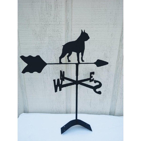 The Lazy Scroll Boston Terrier Roof Mount Weathervane bostonroof